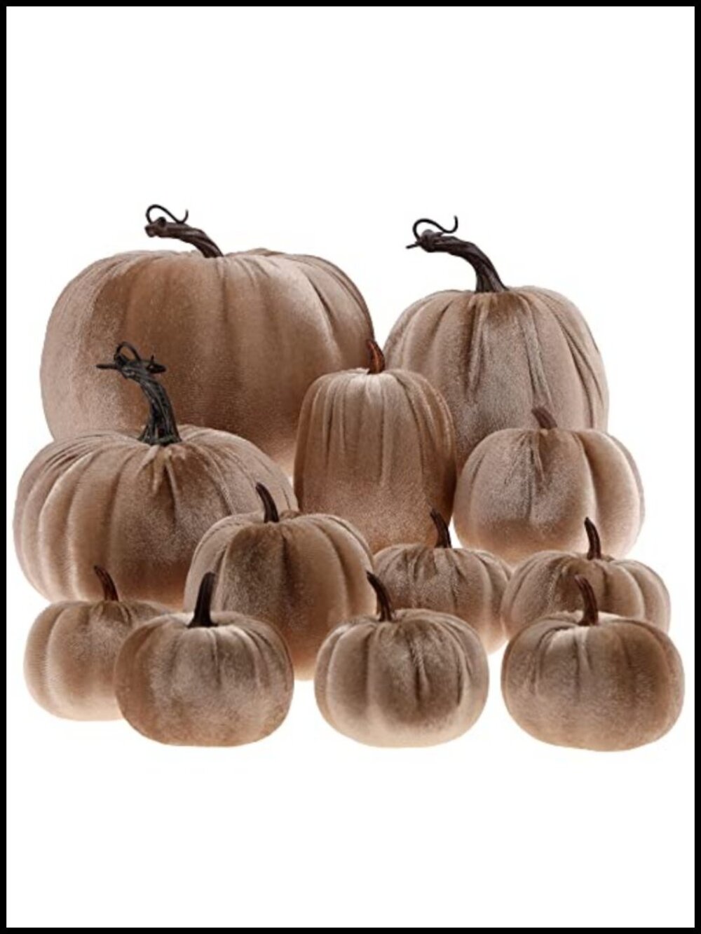 12pc Artificial Velvet Pumpkins Fake Fall Harvest Decor Halloween Thanksgiving